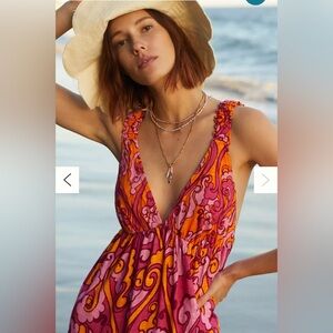 NWT Maeve Eviana Shirred Maxi Dress Size Small